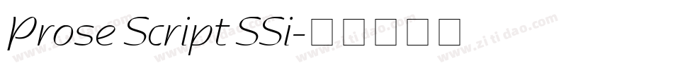Prose Script SSi字体转换